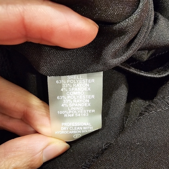 Calvin Klein Black Ruched Square Neck Sleeveless Dress - Picture 5 of 5